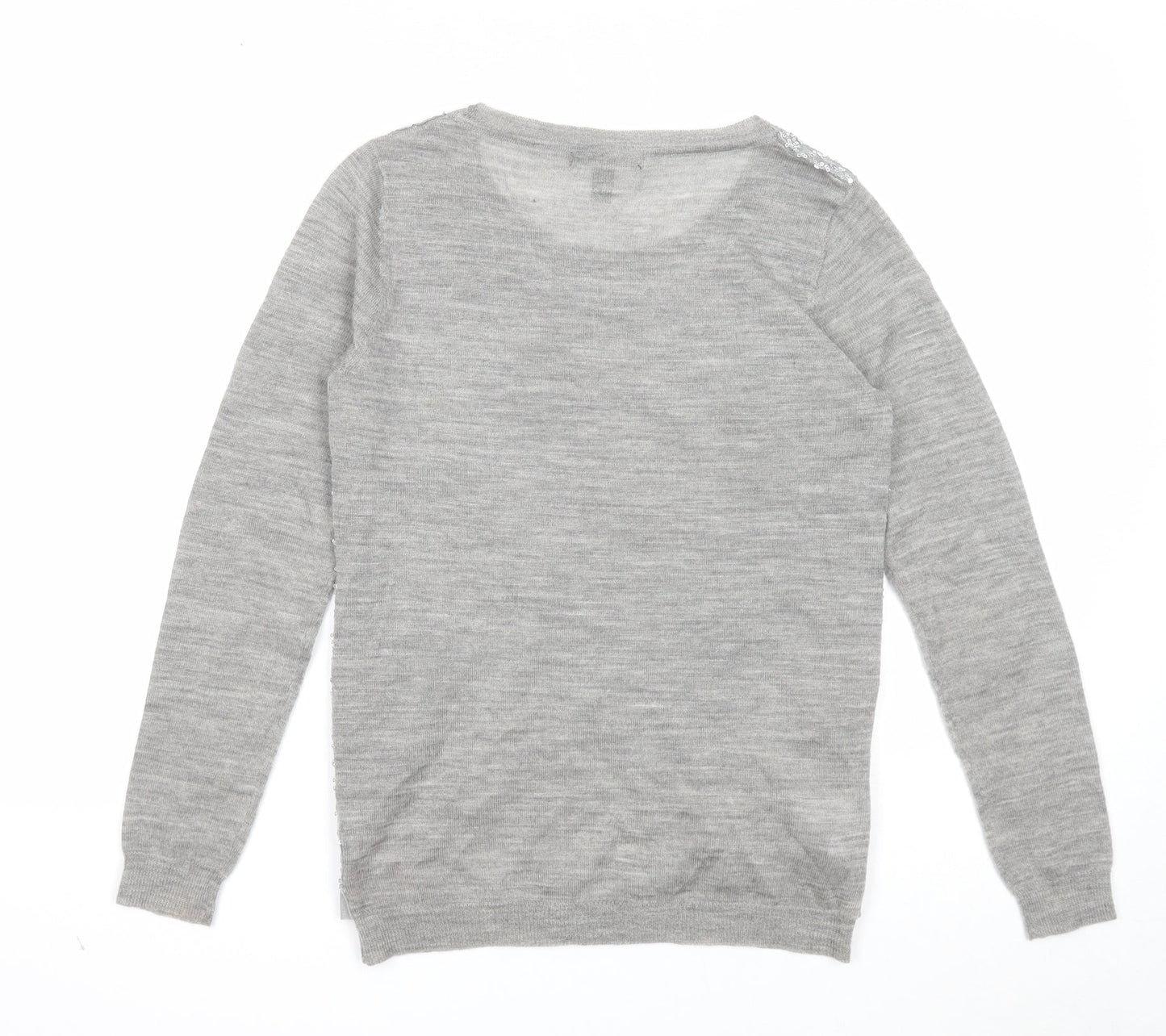 Womens UK Size S Mango Grey Pullover Jumper