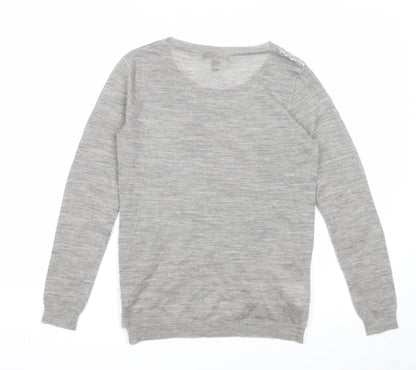 Womens UK Size S Mango Grey Pullover Jumper