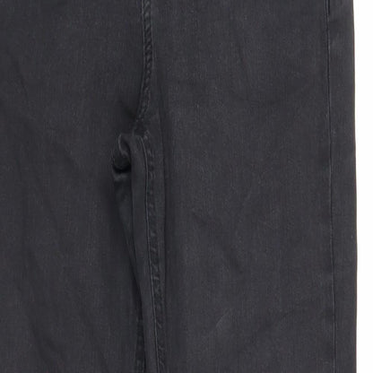 Topshop Womens Black Cotton Skinny Jeans Size 28 in Regular Zip