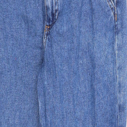 Denim & Co. Womens Blue Cotton Tapered Jeans Size 6 Regular Zip