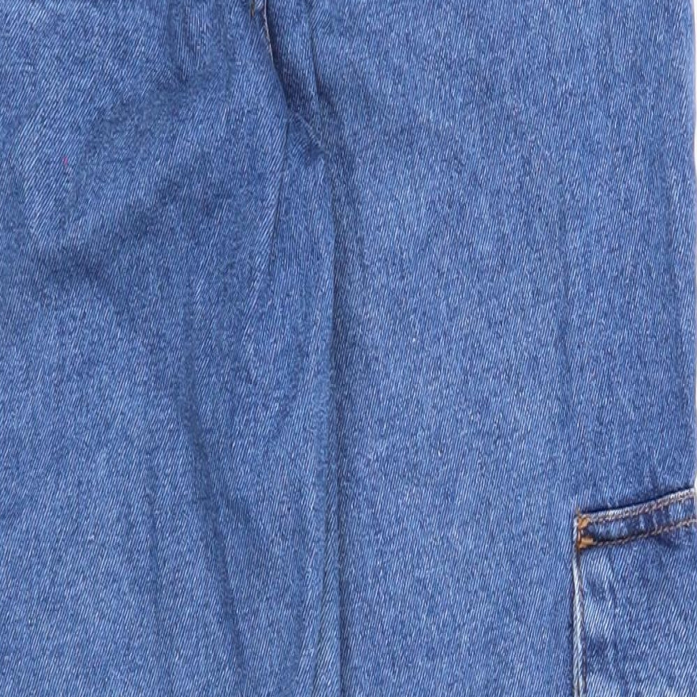 Denim & Co. Womens Blue Cotton Tapered Jeans Size 6 Regular Zip