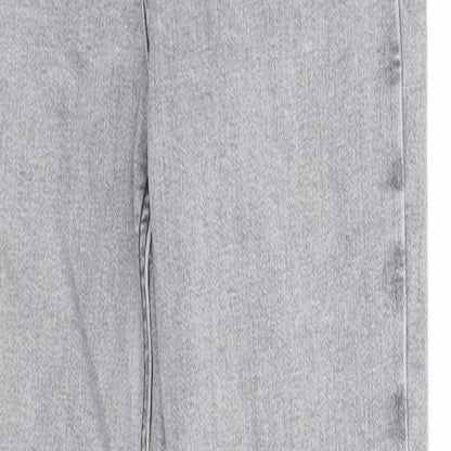 Topshop Womens Grey Cotton Skinny Jeans Size 28 in Regular Zip