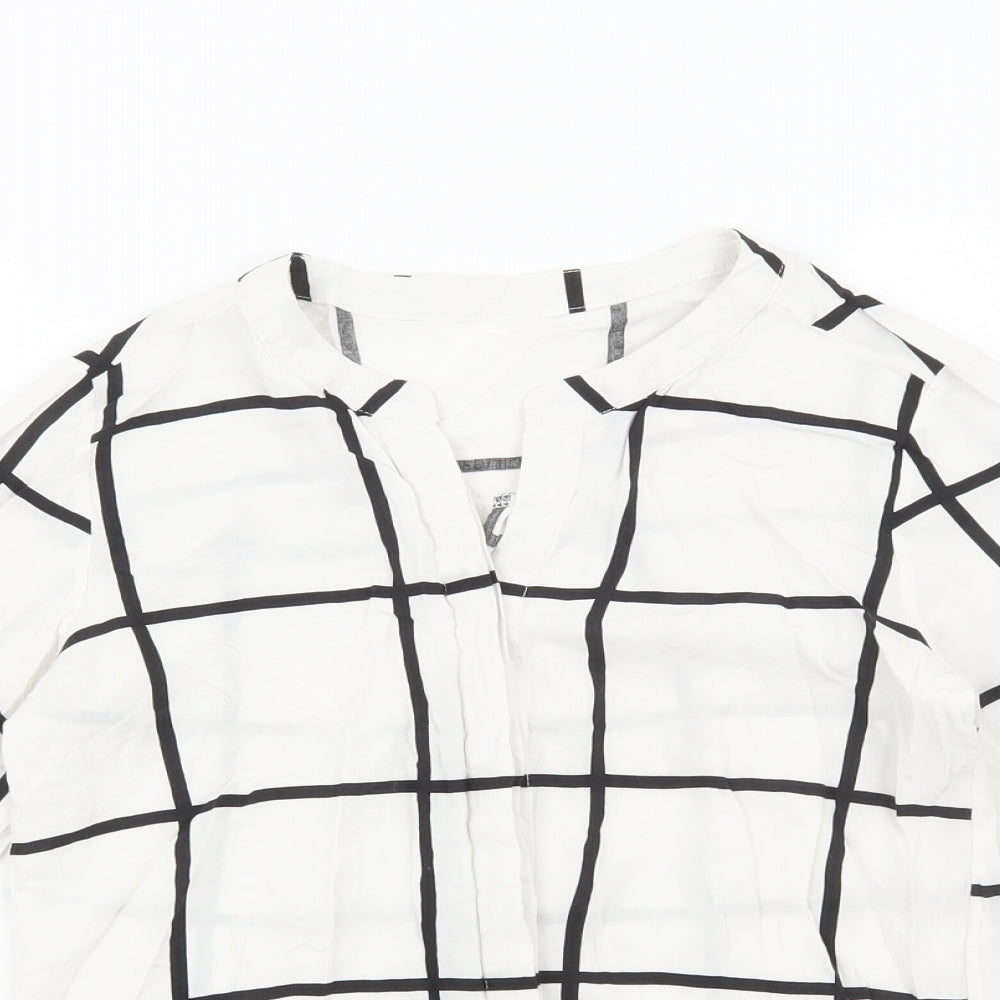 Womens UK Size S Preworn White Basic Blouse