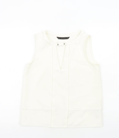 Womens UK Size XS Zara Ivory Basic Tank