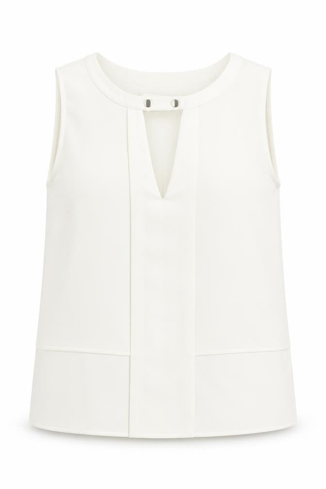 Womens UK Size XS Zara Ivory Basic Tank
