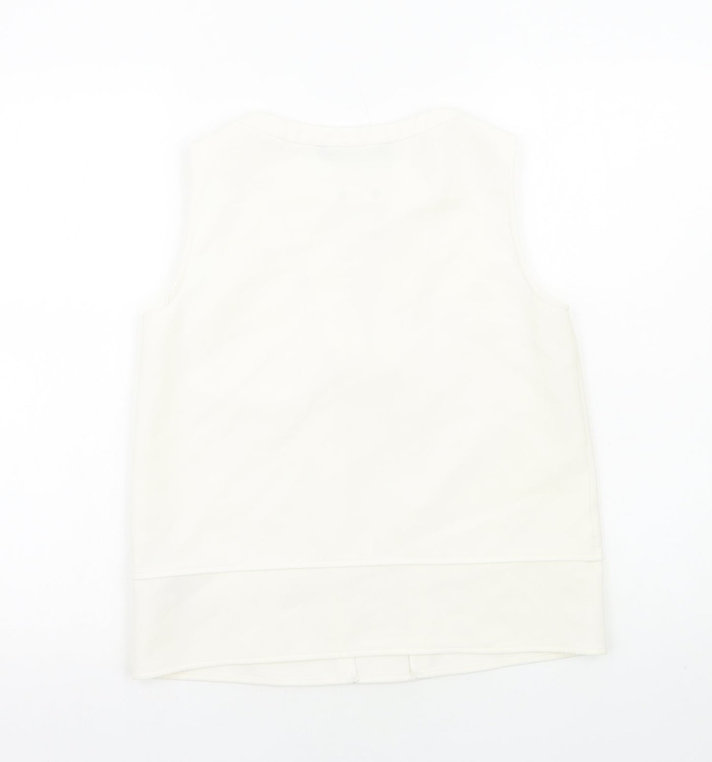 Womens UK Size XS Zara Ivory Basic Tank