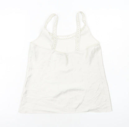 Womens UK Size 10 Marks and Spencer White Basic Tank
