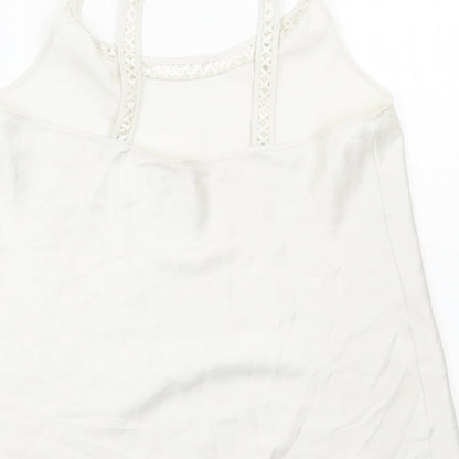 Womens UK Size 10 Marks and Spencer White Basic Tank