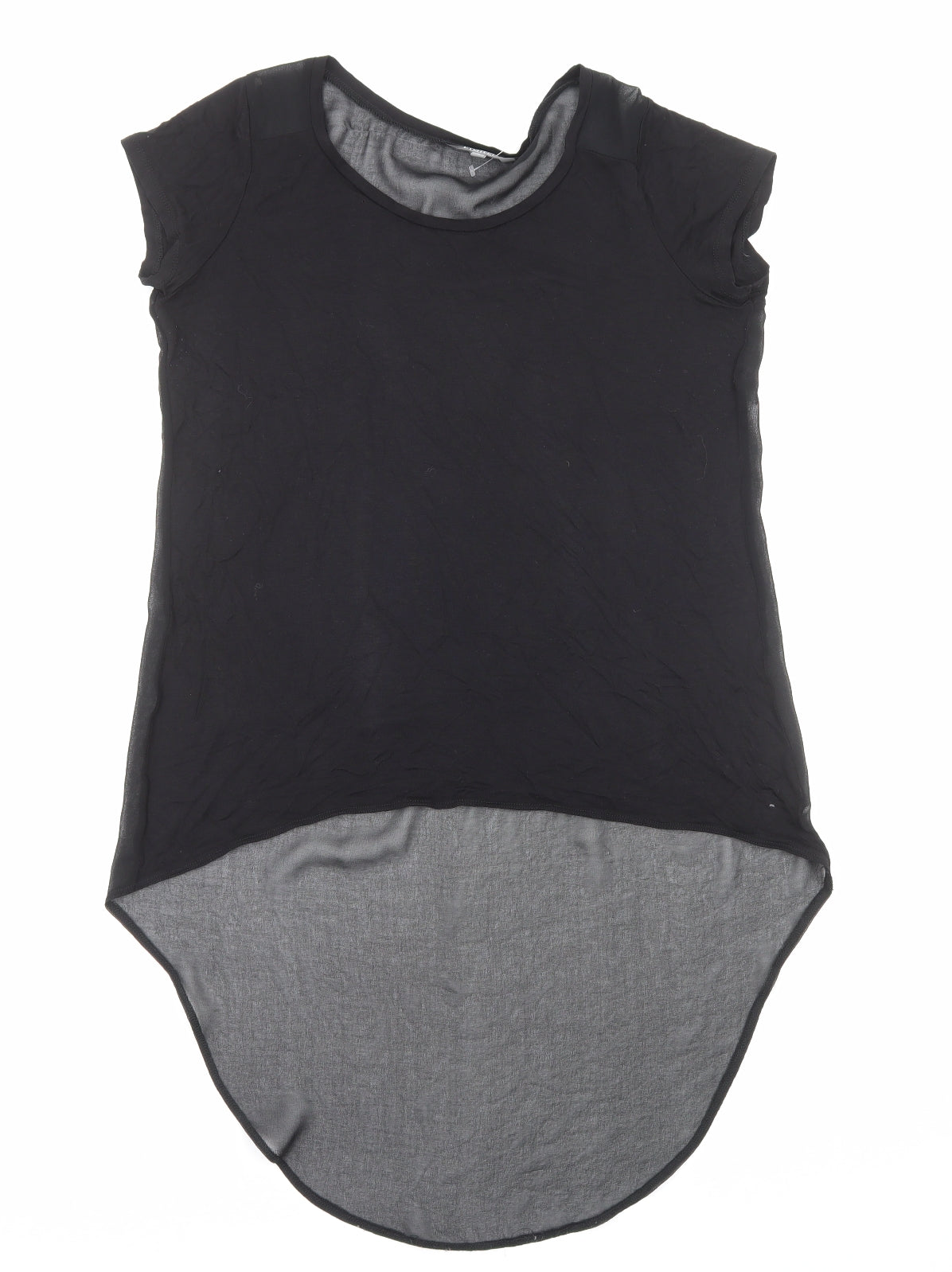 Limited Collection Womens Black Polyester Basic Tank Size 12 Boat Neck - Asymmetric
