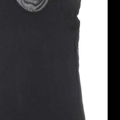 Limited Collection Womens Black Polyester Basic Tank Size 12 Boat Neck - Asymmetric