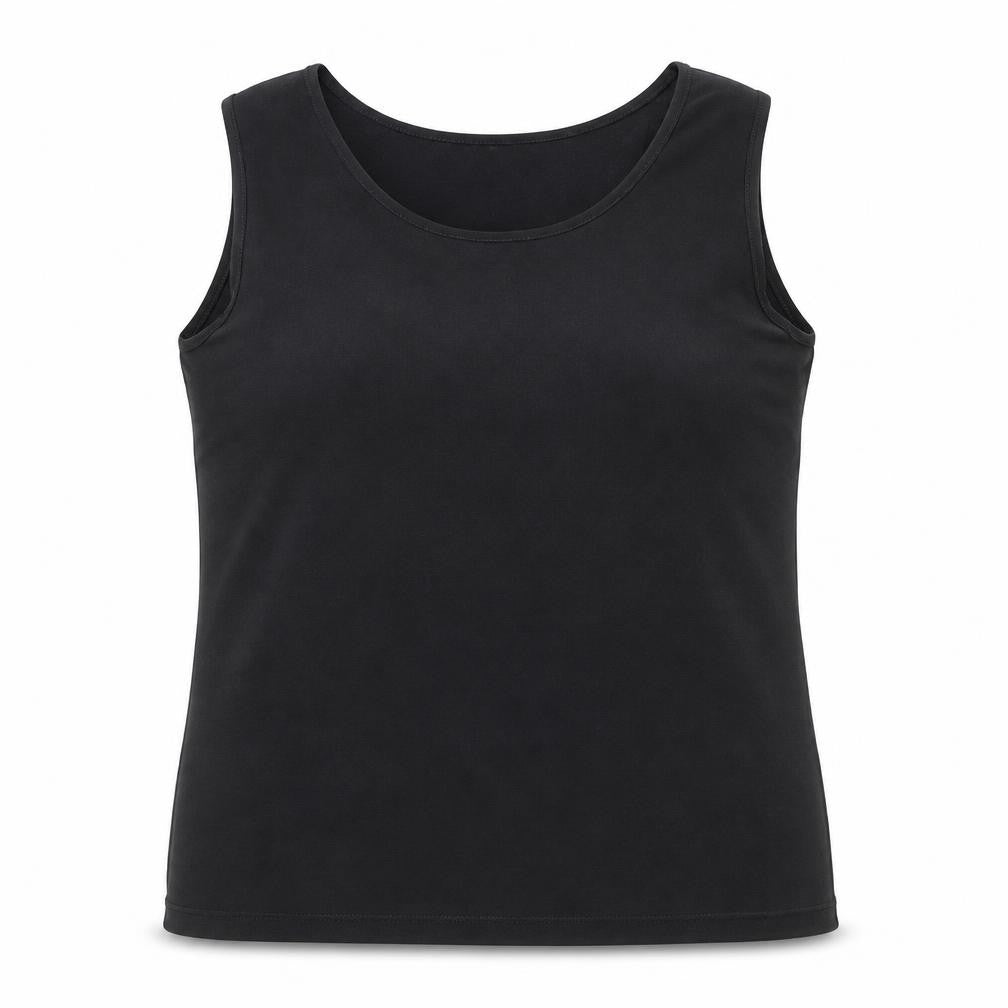 Womens UK Size L Preworn Black Basic Tank