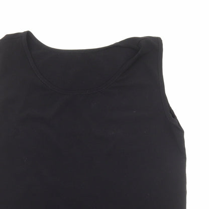 Womens UK Size L Preworn Black Basic Tank