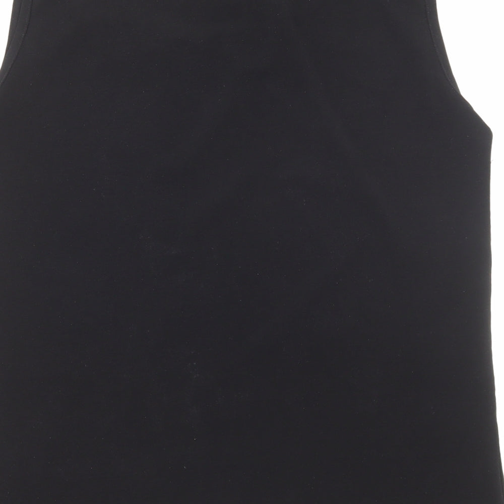 Womens UK Size L Preworn Black Basic Tank