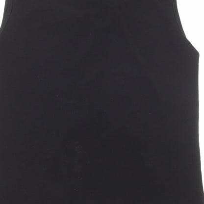 Womens UK Size L Preworn Black Basic Tank