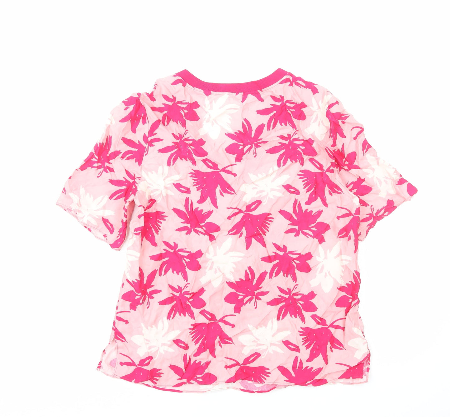 Womens UK Size M Preworn Pink Basic T-Shirt