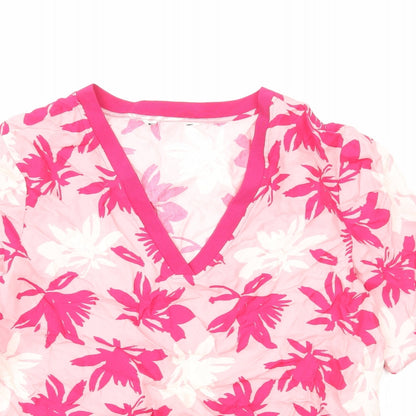 Womens UK Size M Preworn Pink Basic T-Shirt