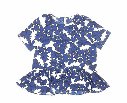 Womens UK Size 8 River Island Blue Basic T-Shirt