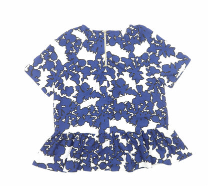 Womens UK Size 8 River Island Blue Basic T-Shirt