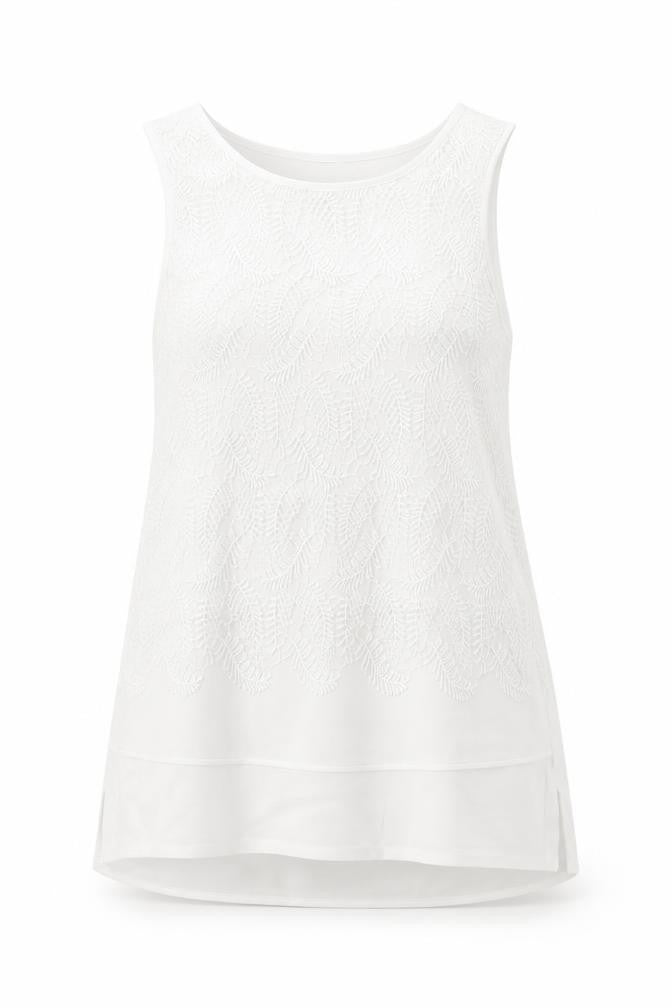 Womens UK Size M Per Una White Basic Tank