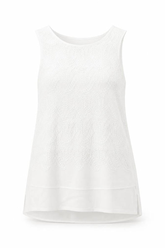 Womens UK Size M Per Una White Basic Tank