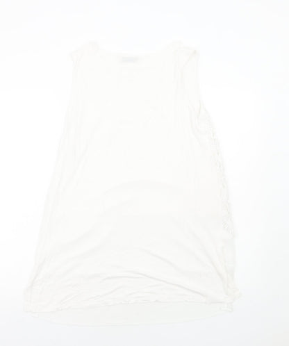 Womens UK Size M Per Una White Basic Tank