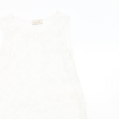 Womens UK Size M Per Una White Basic Tank
