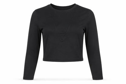 Womens UK Size S H&M Black Cropped T-Shirt