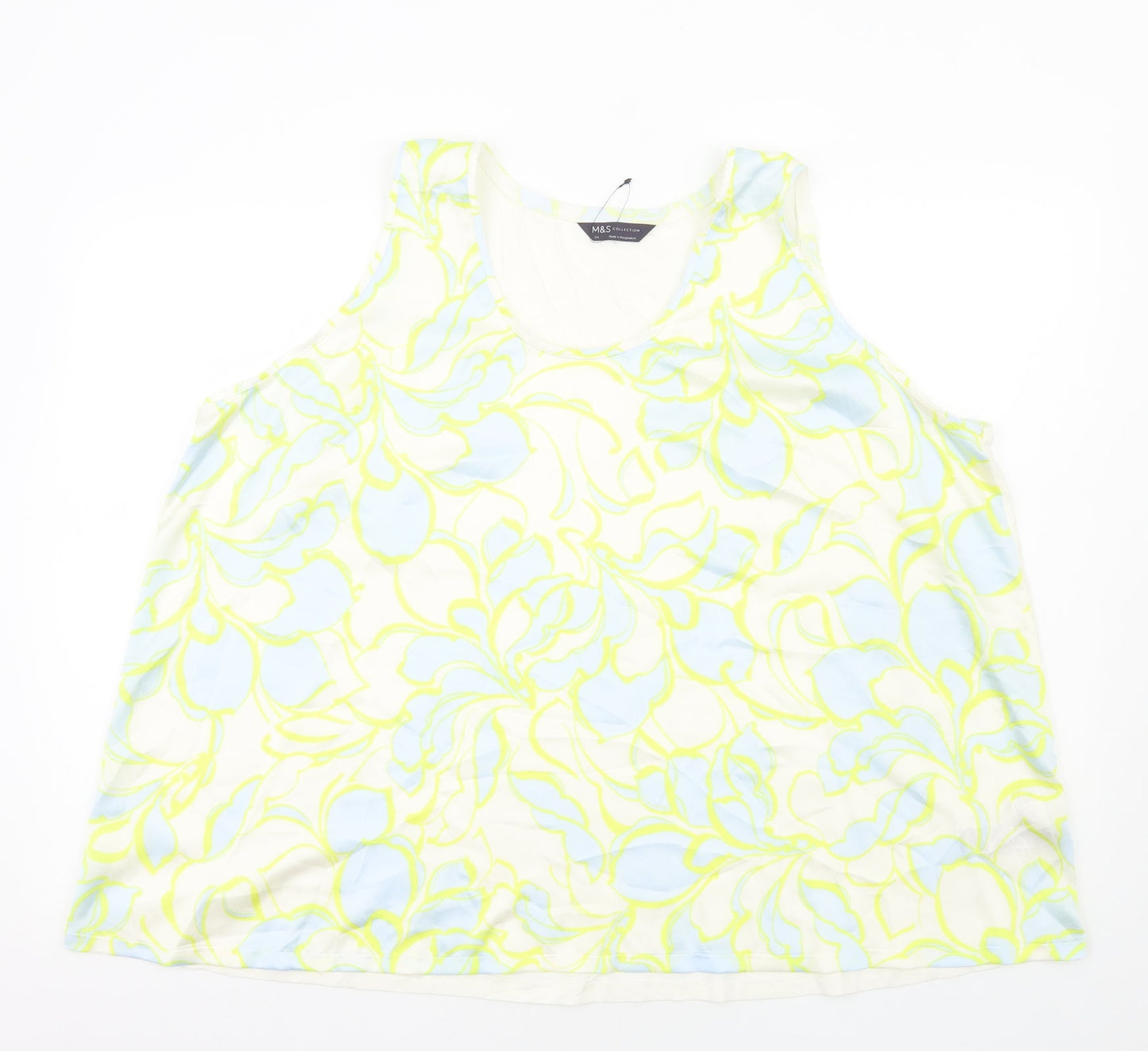 Womens UK Size 24 Marks and Spencer Multicoloured Basic Tank
