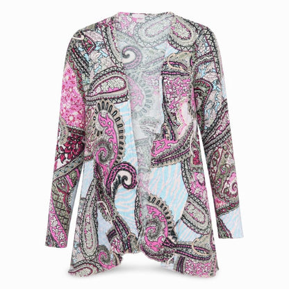 Your Style Womens Multicoloured Geometric Kimono Jacket Size M