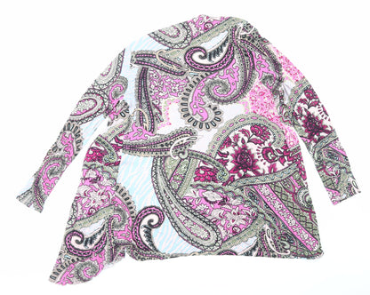 Your Style Womens Multicoloured Geometric Kimono Jacket Size M
