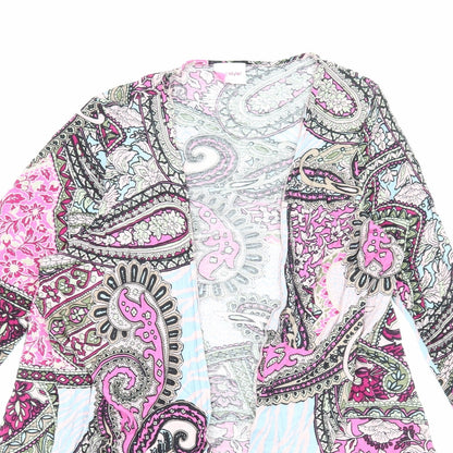 Your Style Womens Multicoloured Geometric Kimono Jacket Size M
