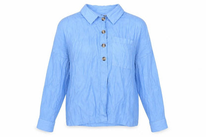 Womens UK Size 8 Topshop Blue Basic Button-Up