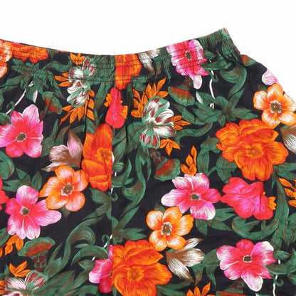 35th 10th Womens Multicoloured Floral Viscose Bermuda Shorts Size XS L6 in Regular Hook & Loop
