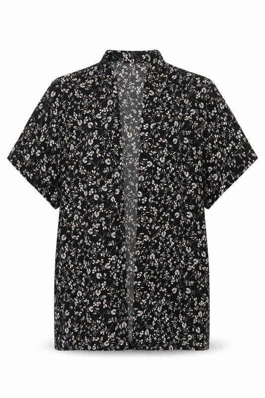 Womens UK Size XS Divided Black Kimono Blouse