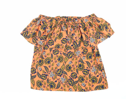 Womens UK Size 8 Peacocks Orange Basic Blouse