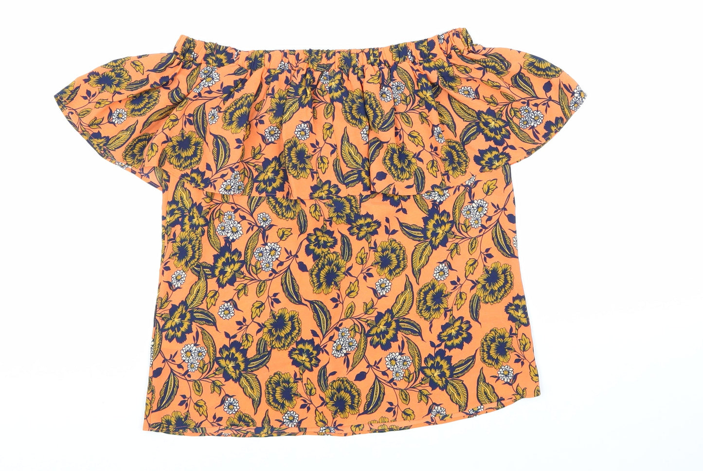 Womens UK Size 8 Peacocks Orange Basic Blouse