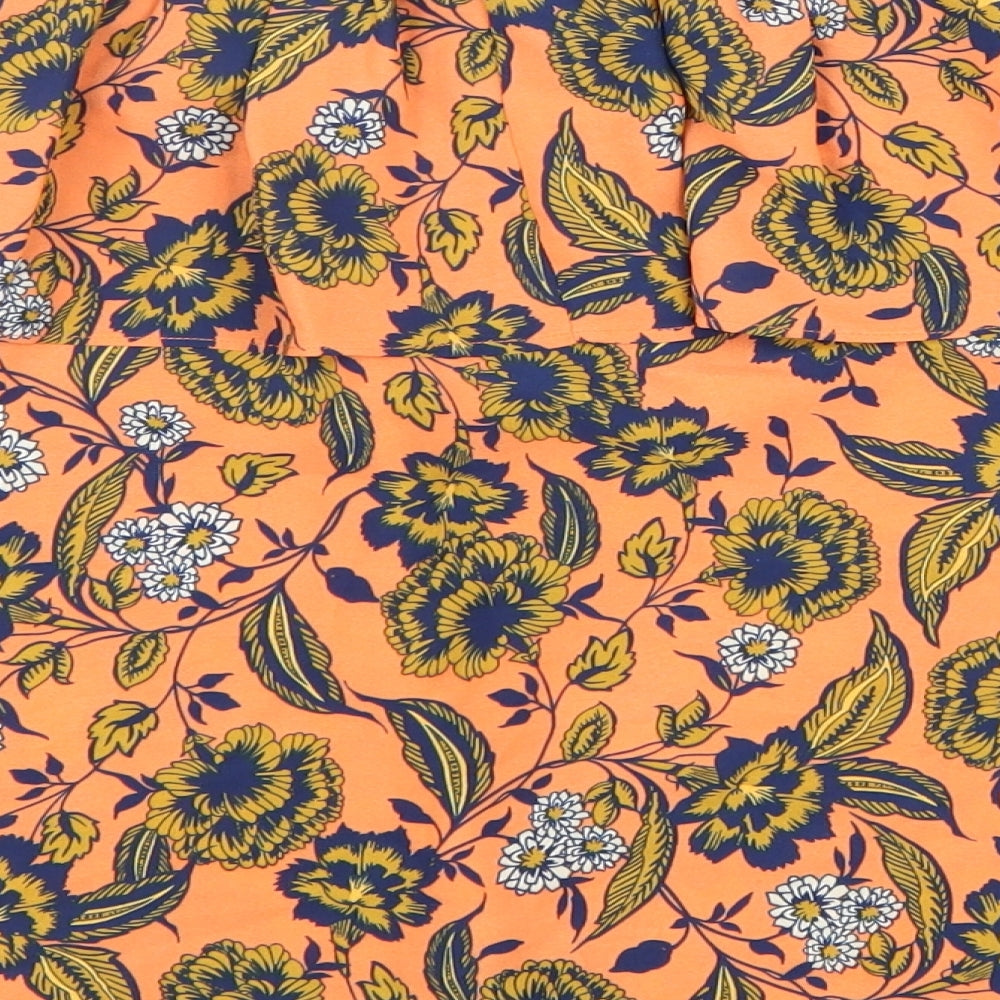 Womens UK Size 8 Peacocks Orange Basic Blouse