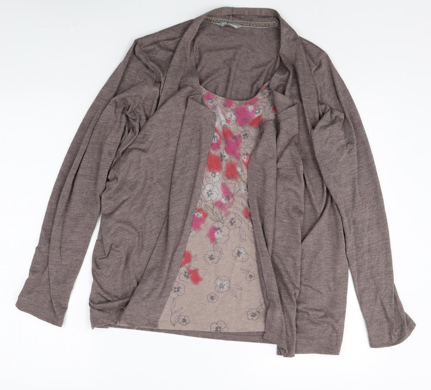 Womens UK Size 16 Marks and Spencer Brown Basic Blouse
