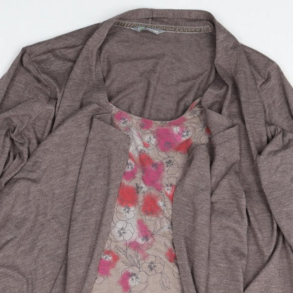 Womens UK Size 16 Marks and Spencer Brown Basic Blouse
