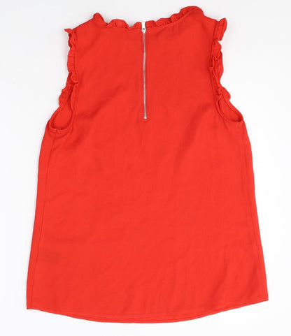 Womens UK Size 10 Papaya Red Basic Tank