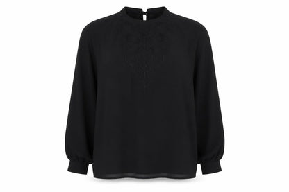 Womens UK Size 18 Preworn Black Basic Blouse