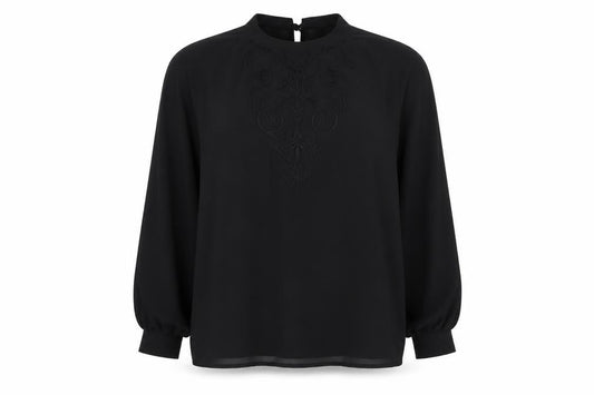 Womens UK Size 18 Preworn Black Basic Blouse