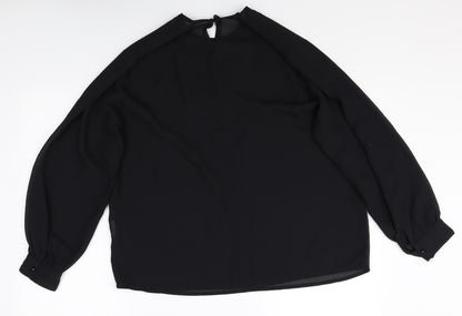 Womens UK Size 18 Preworn Black Basic Blouse