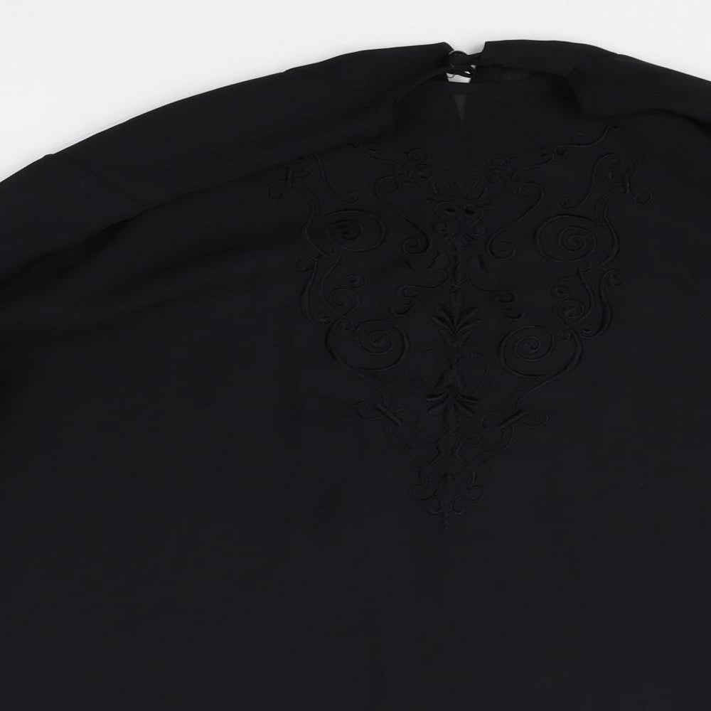Womens UK Size 18 Preworn Black Basic Blouse