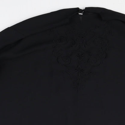 Womens UK Size 18 Preworn Black Basic Blouse