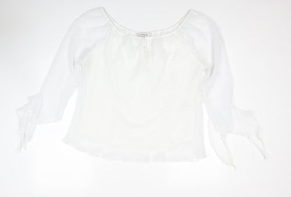 Womens UK Size 16 Inspire White Basic Blouse
