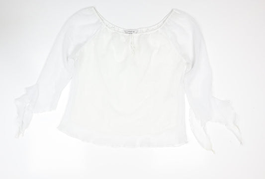 Womens UK Size 16 Inspire White Basic Blouse
