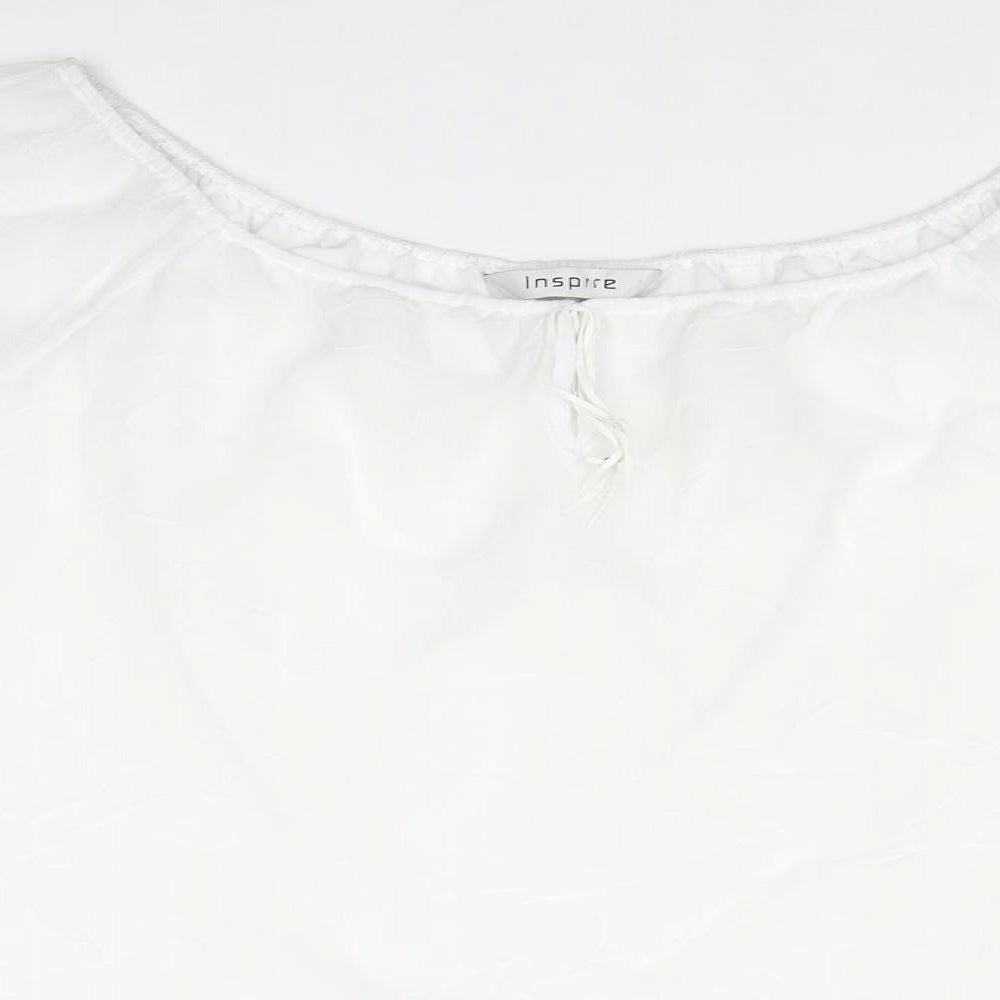 Womens UK Size 16 Inspire White Basic Blouse