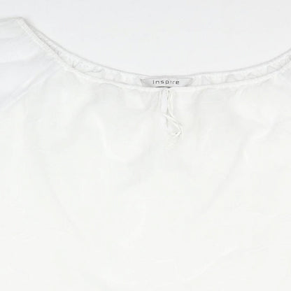 Womens UK Size 16 Inspire White Basic Blouse