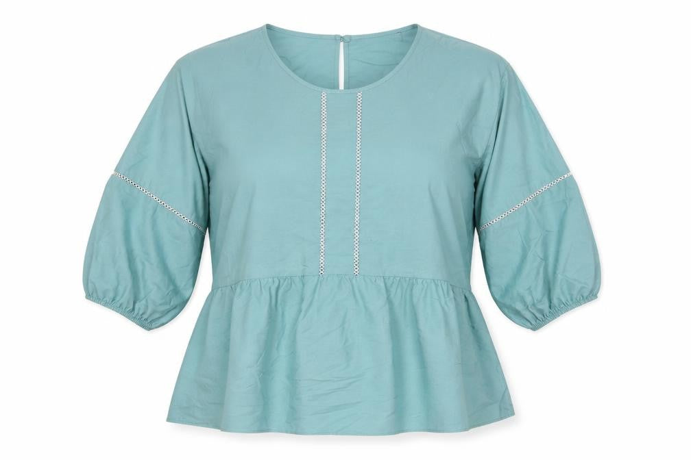 Womens UK Size 16 Marks and Spencer Blue Basic Blouse